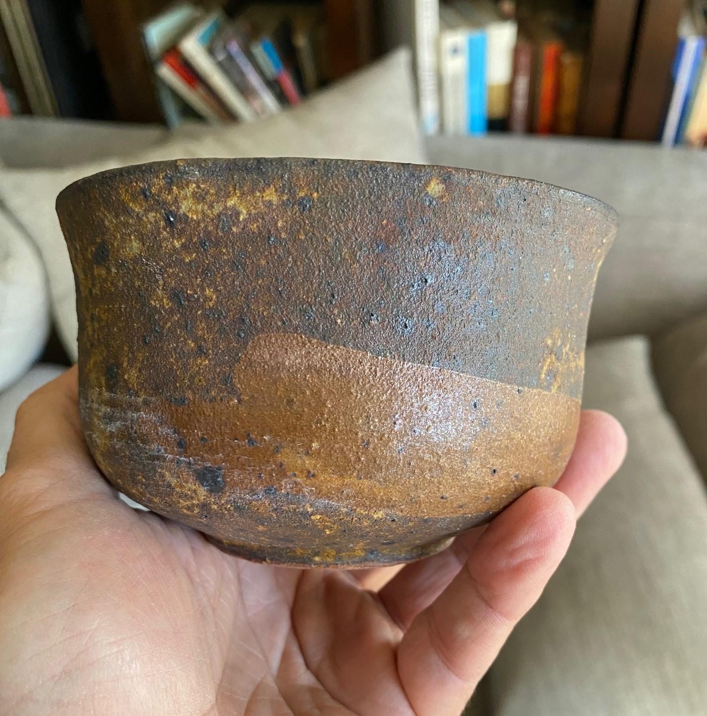 Tashiko Tazaezu Signé Japanese Hawaiian Studio Pottery Glazed Chawan Tea Bowl en vente 6