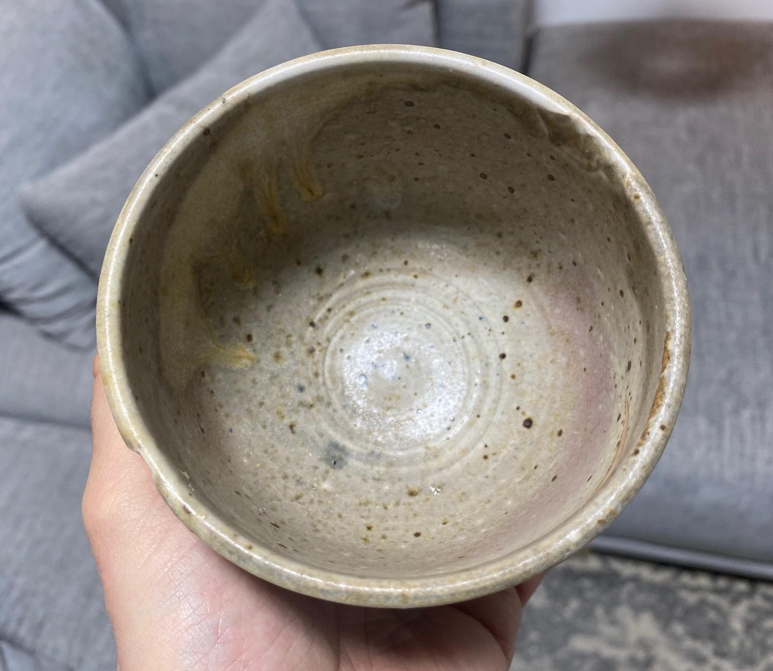 Tashiko Tazaezu Signed Japanese Hawaiian Studio Pottery Glazed Chawan Tea Bowl For Sale 7
