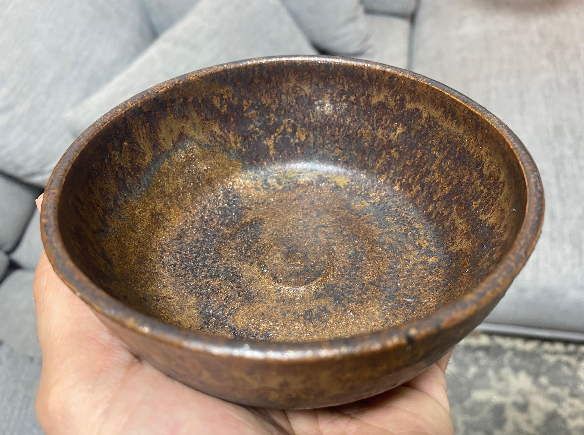 Tashiko Tazaezu Signé Japanese Hawaiian Studio Pottery Glazed Chawan Tea Bowl en vente 8
