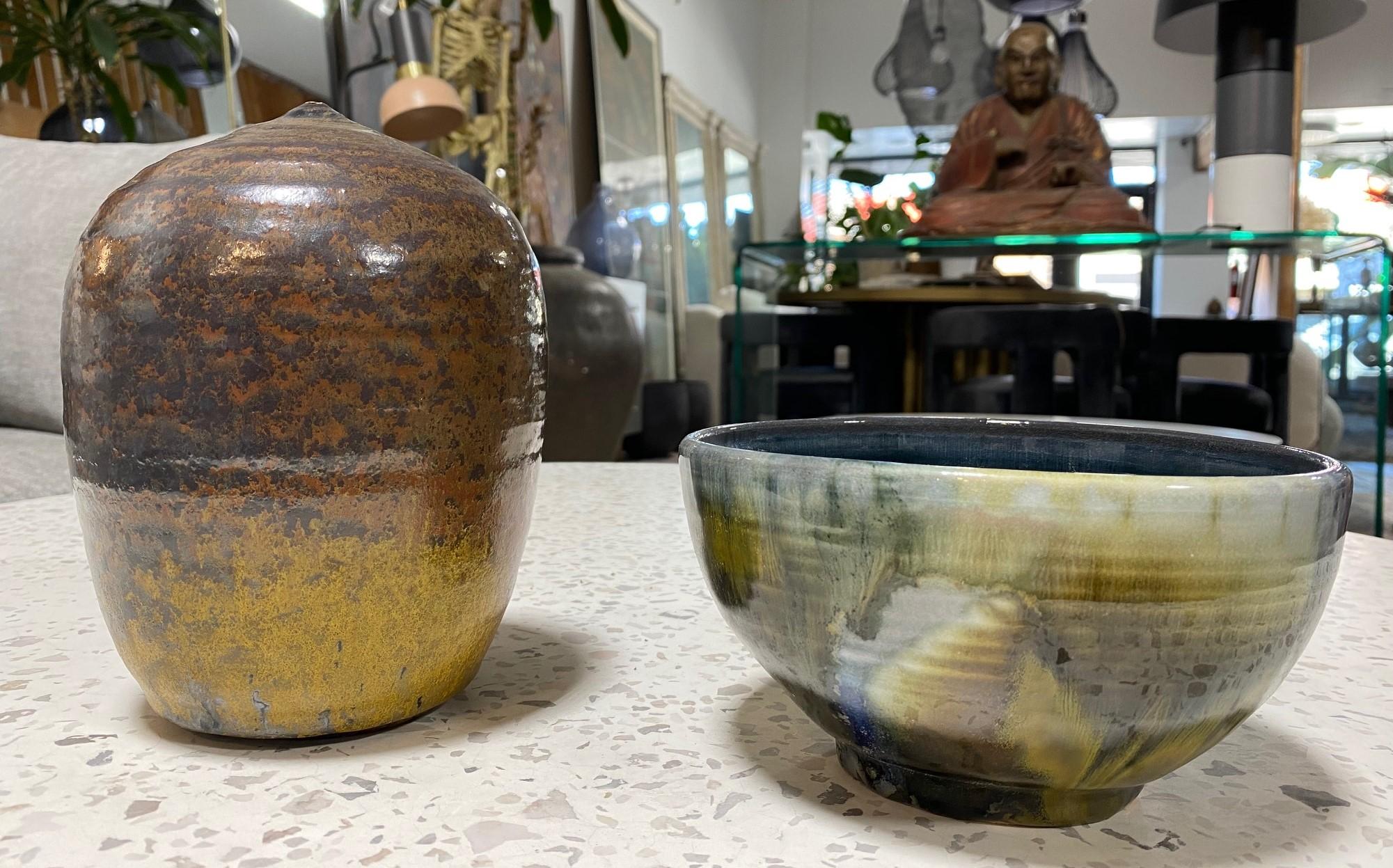 Tashiko Tazaezu Signed Japanese Hawaiian Studio Pottery Glazed Chawan Tea Bowl 9