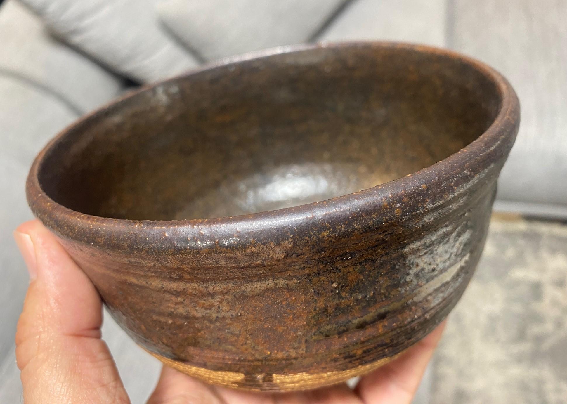 Tashiko Tazaezu Signé Japanese Hawaiian Studio Pottery Glazed Chawan Tea Bowl en vente 11