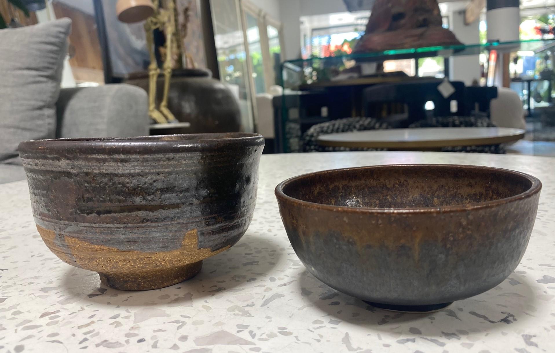 Tashiko Tazaezu Signé Japanese Hawaiian Studio Pottery Glazed Chawan Tea Bowl en vente 12