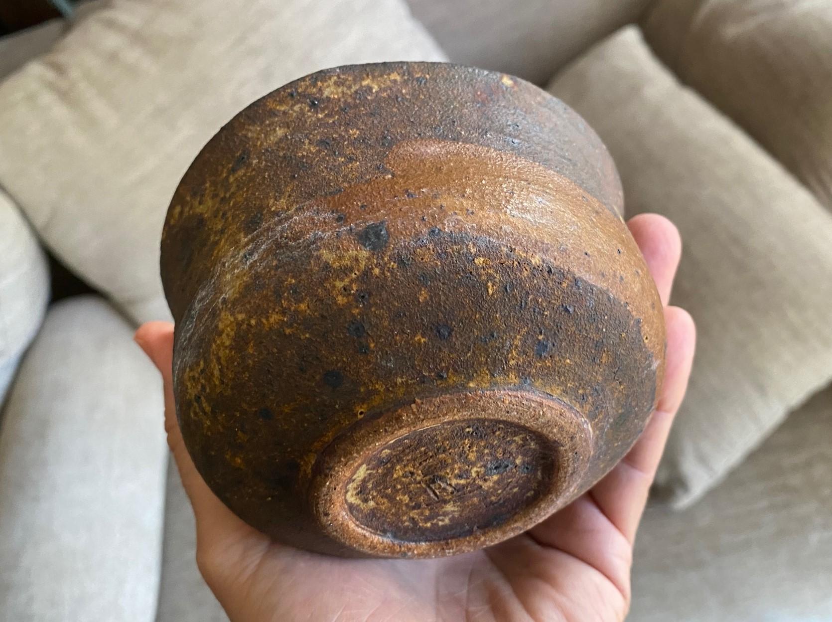 Tashiko Tazaezu Signé Japanese Hawaiian Studio Pottery Glazed Chawan Tea Bowl en vente 12