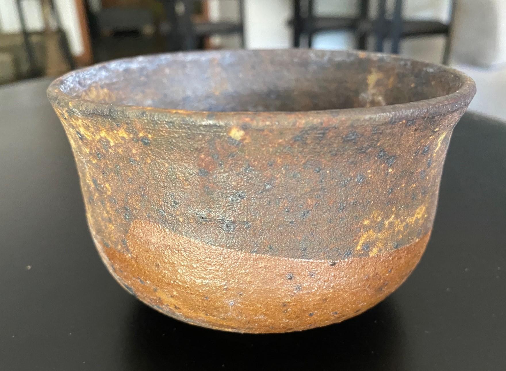 Américain Tashiko Tazaezu Signé Japanese Hawaiian Studio Pottery Glazed Chawan Tea Bowl en vente