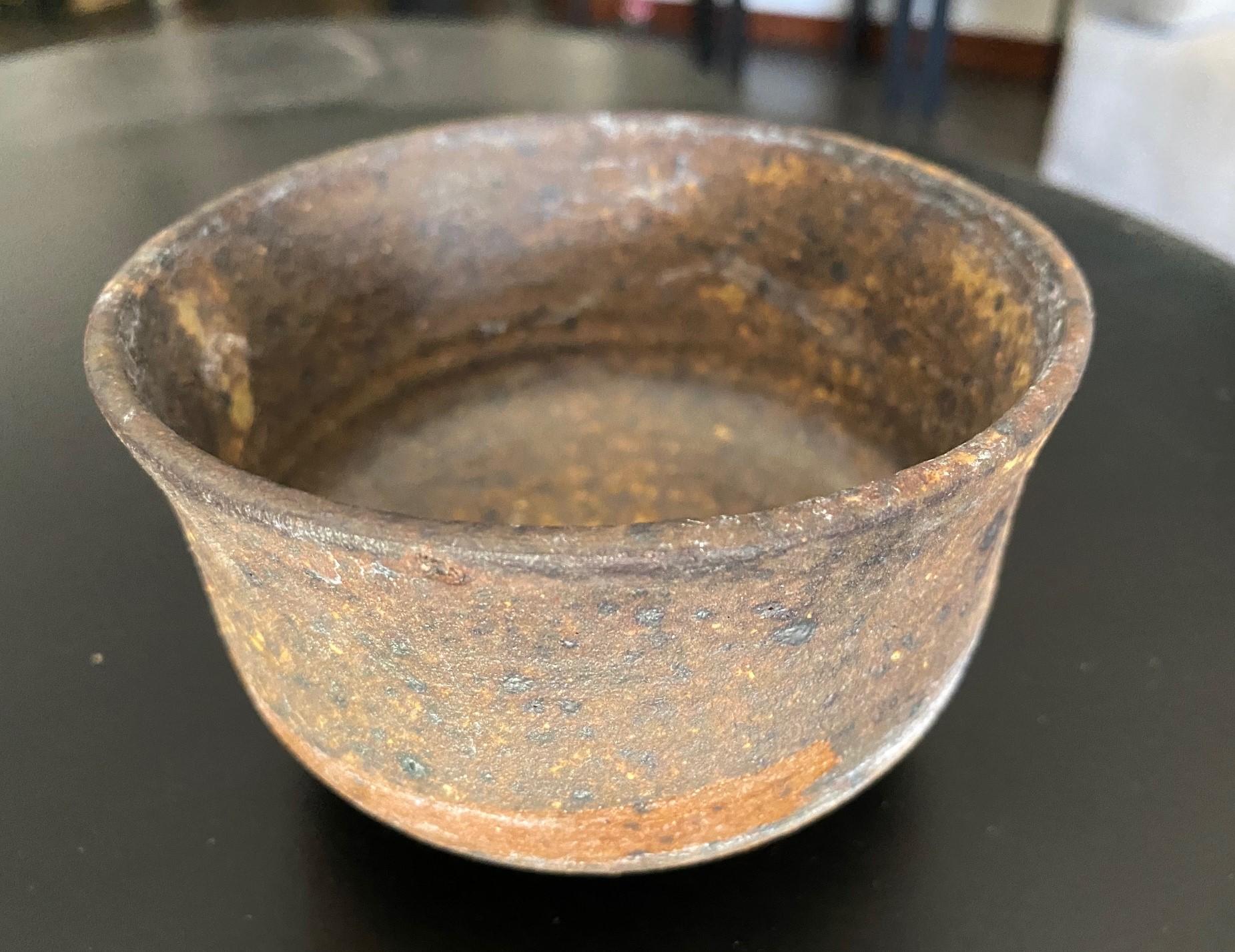 20ième siècle Tashiko Tazaezu Signé Japanese Hawaiian Studio Pottery Glazed Chawan Tea Bowl en vente