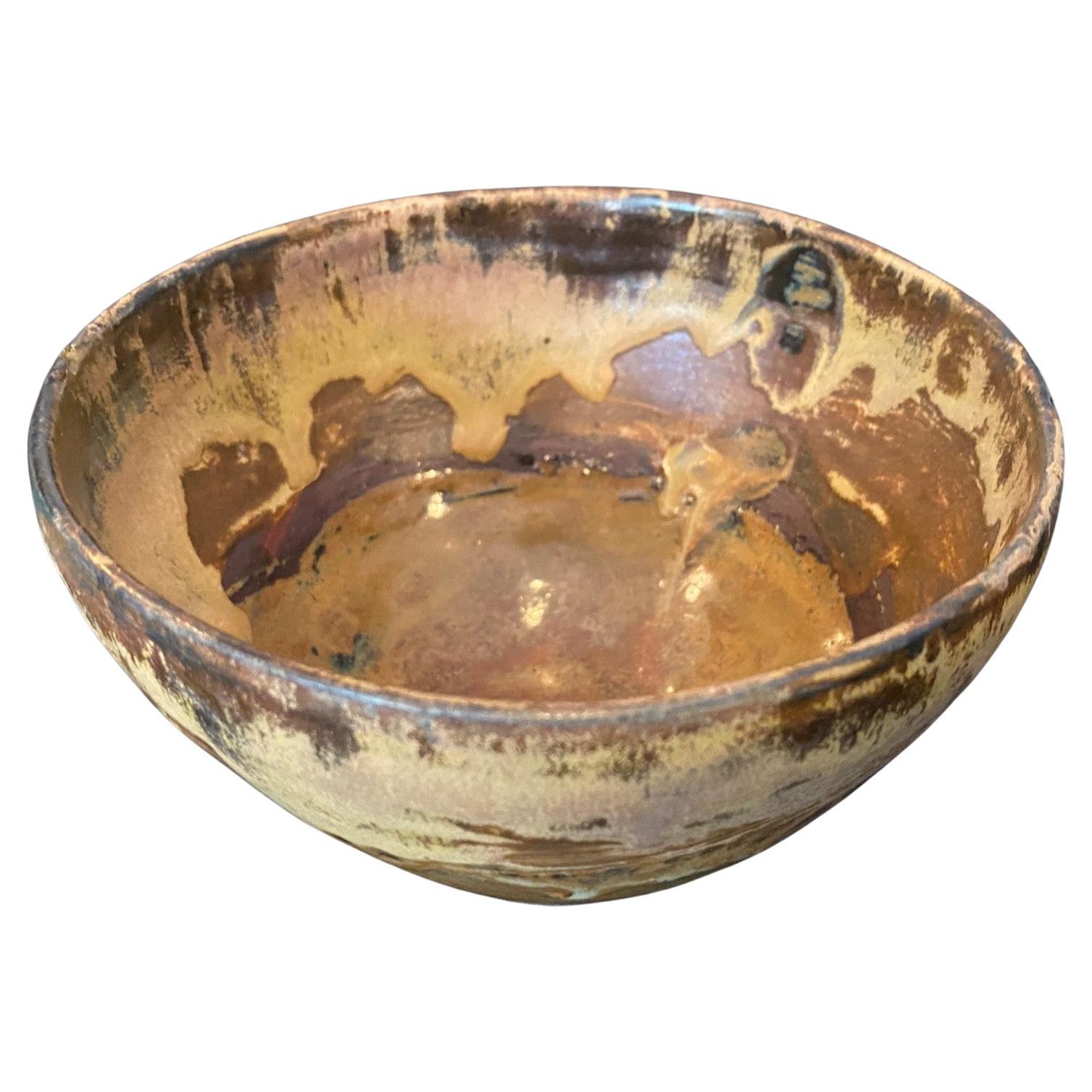 Tashiko Tazaezu Signed Japanese Hawaiian Studio Pottery Glazed Chawan Tea Bowl