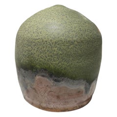 Tashiko Tazaezu Signed Japanese Studio Pottery Closed Form With Rattle Sculpture