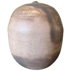 Tashiko Tazaezu Signed Japanese Studio Pottery Closed Form With Rattle Sculpture