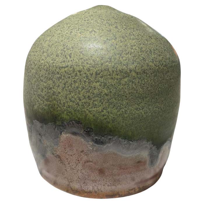 Tashiko Tazaezu Signed Japanese Studio Pottery Closed Form With Rattle ...