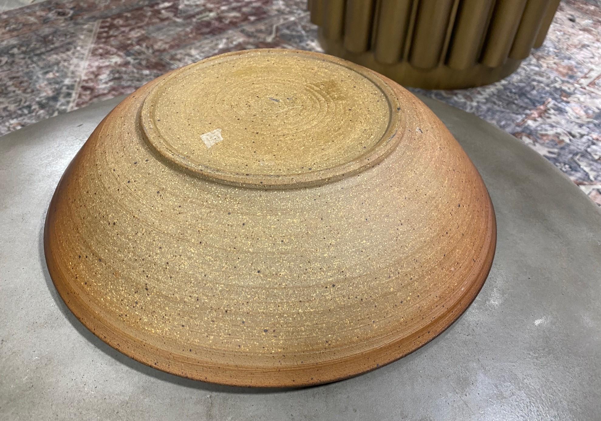 Tashiko Tazaezu Signed Midcentury Japanese Large Studio Pottery Ceramic Bowl 5