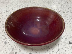 Tashiko Tazaezu Signé Mid-Century Japanese Studio Pottery Glazed Oxblood Bol