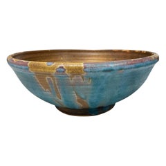 Tashiko Tazaezu Signed Mid-Century Modern Japanese Hawaiian Studio Pottery Bowl