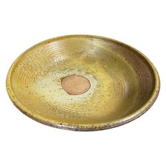 Tashiko Tazaezu, signierte große japanische Keramikschale aus der Mitte des Jahrhunderts, Studio Pottery
