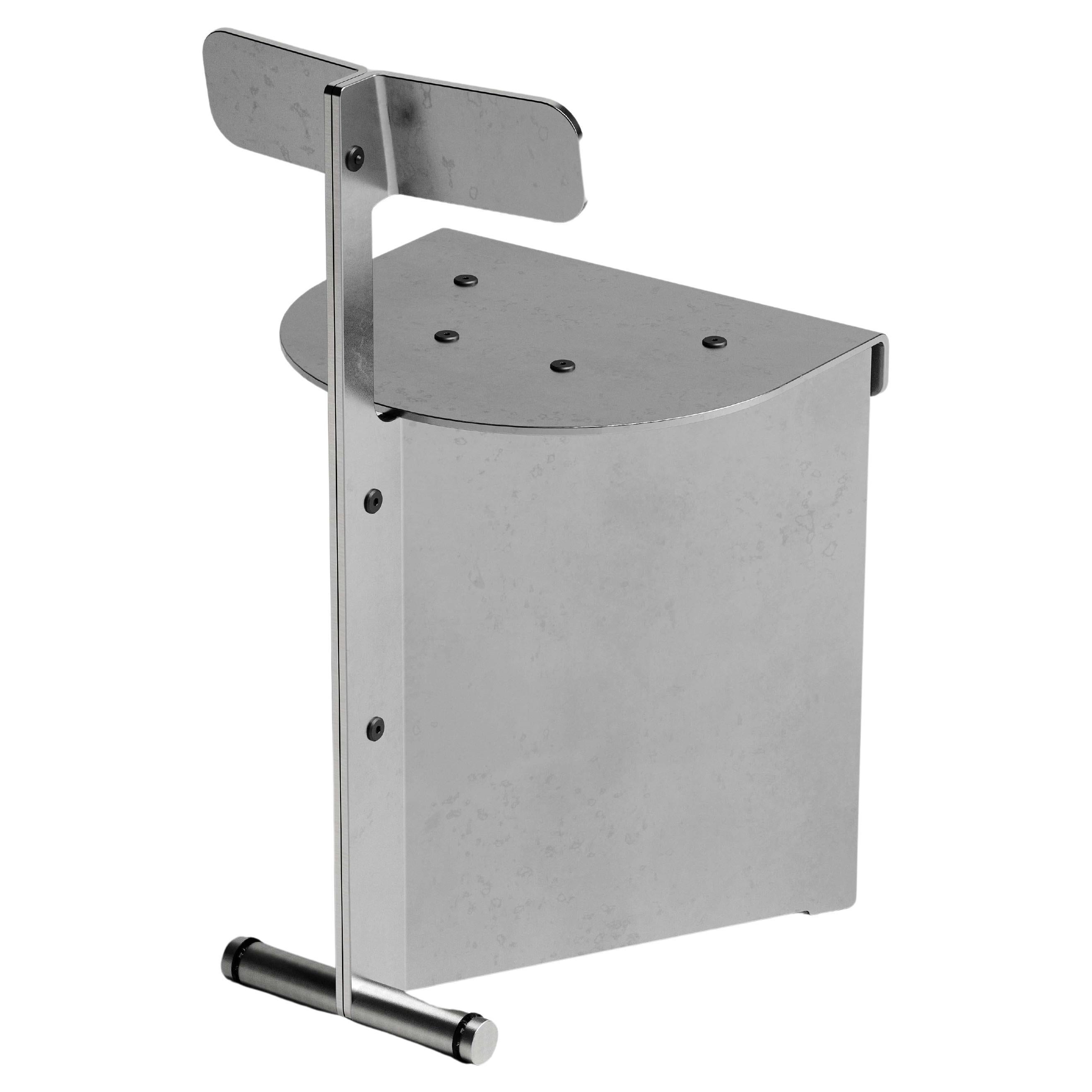 Task Chair – Modern Bent Aluminum Industrial Side Chair