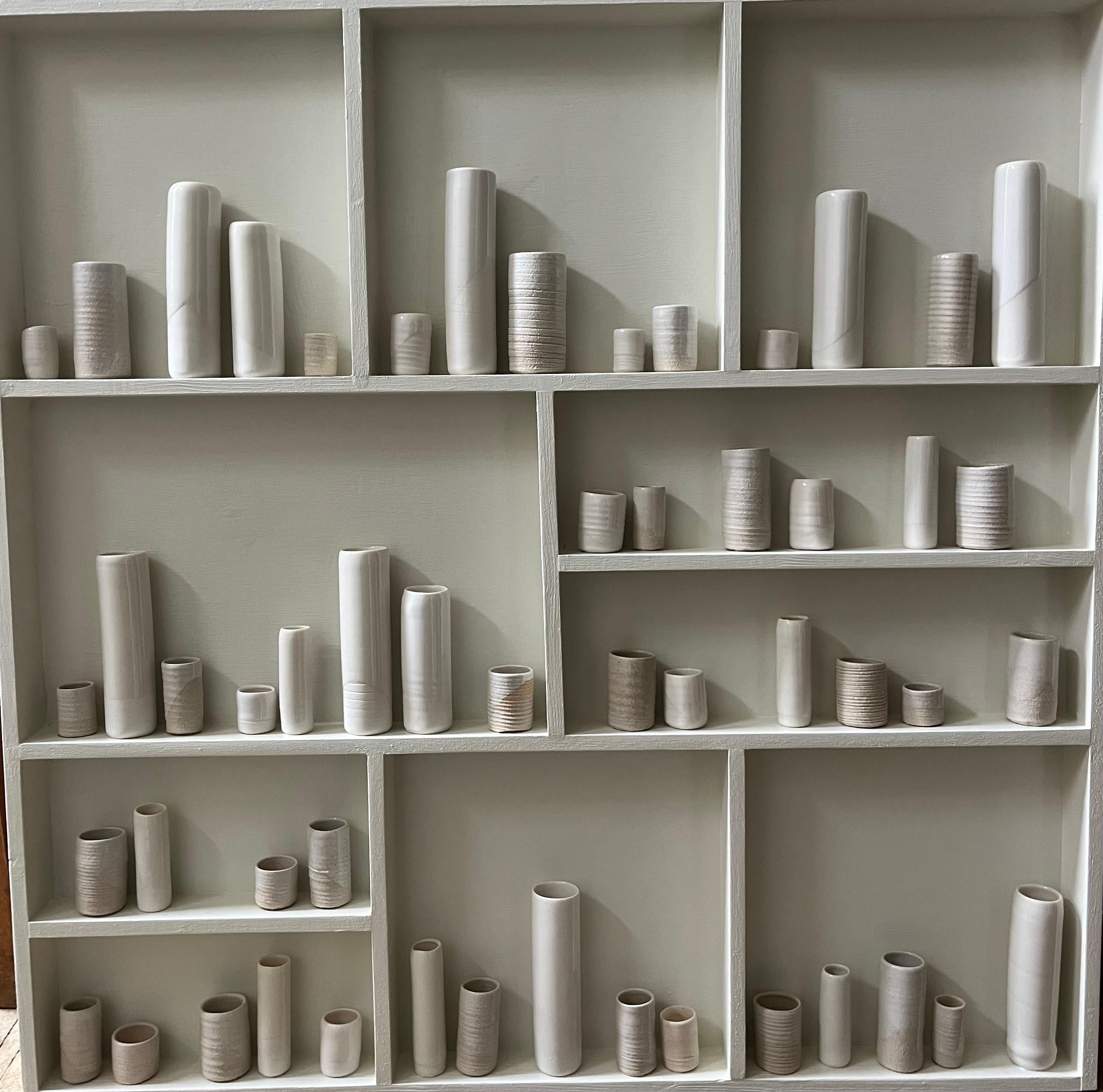 Shades of White - Brown Still-Life Sculpture by Tasmin Levene