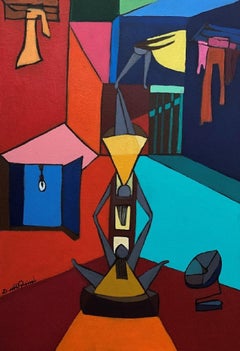 "Equilibrium III" Painting 25.5" x 18" inch by Tasneem El-Meshad
