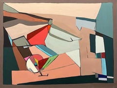 "Espíritu libre" Pintura figurativa abstracta 28" x 39" pulgadas por Tasneem El-Meshad