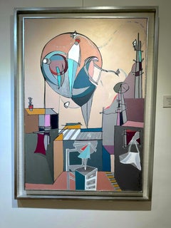 "Inner Child Dreams" Painting 43" x 35" inch by Tasneem El-Meshad