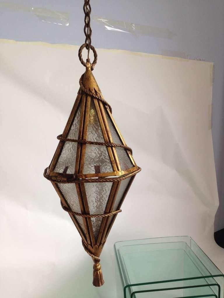 Italian Tassled Venetian Hanging Lantern For Sale