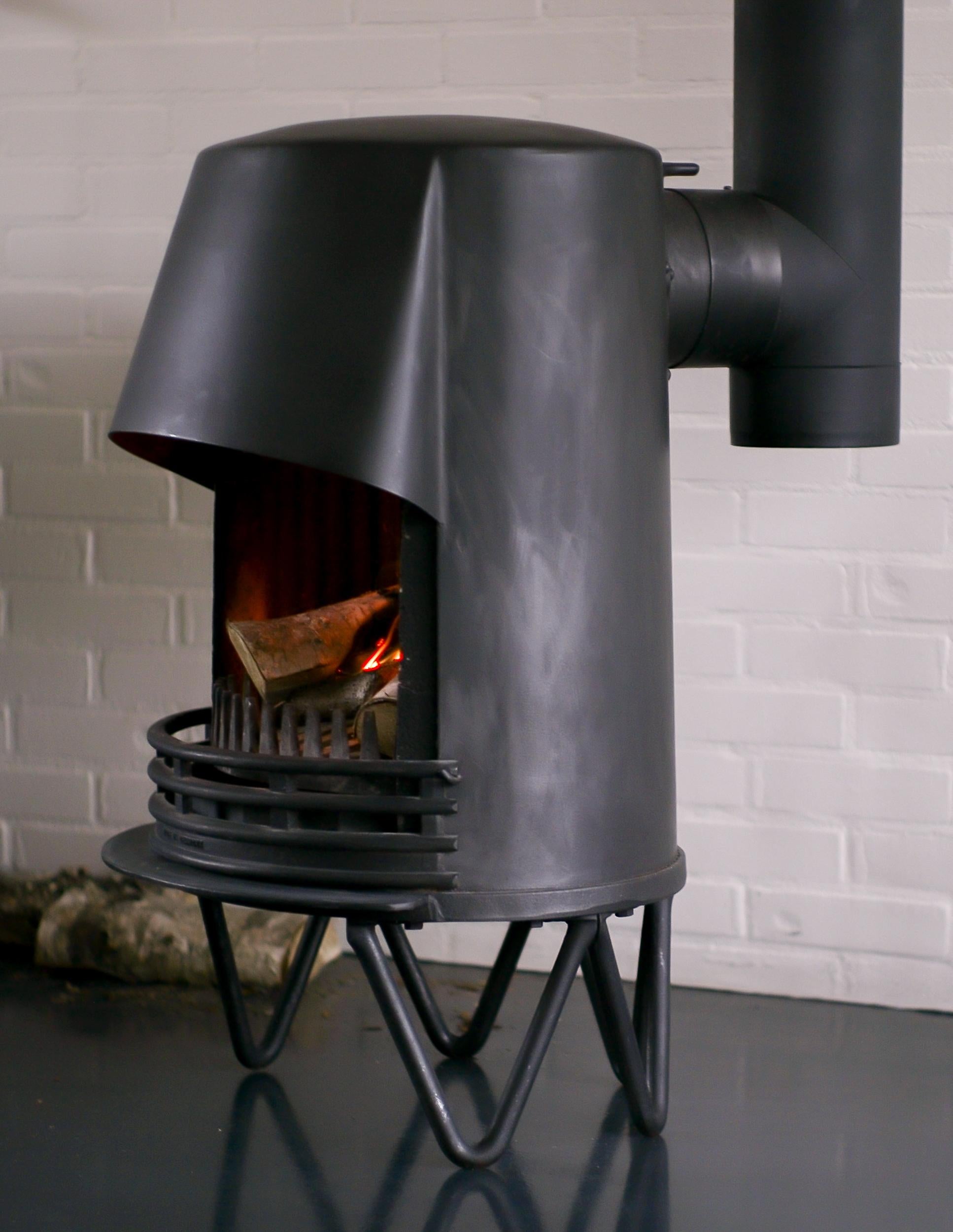 Enameled Tasso Danish Fireplace