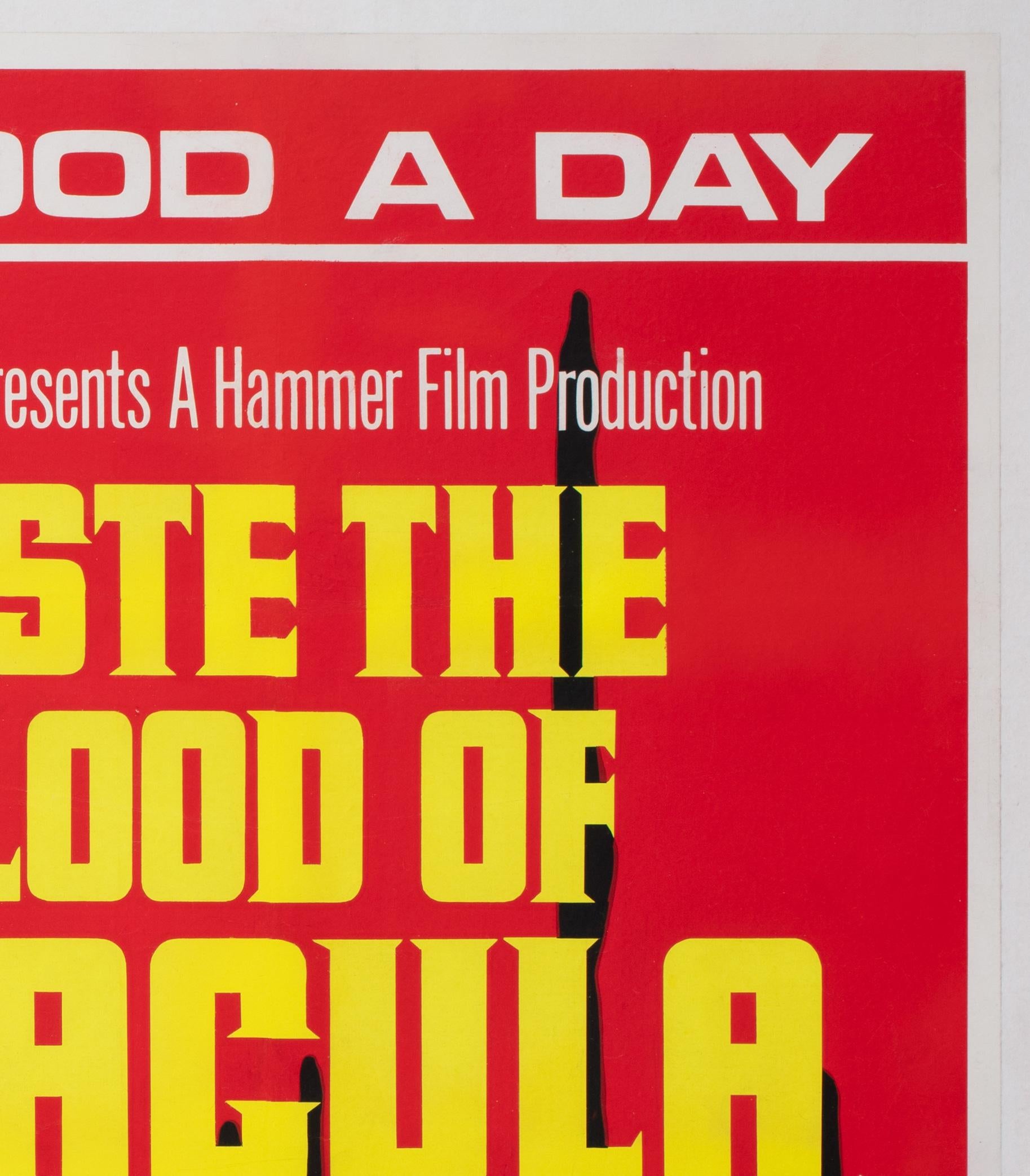 20ième siècle Taste The Blood of Dracula 1970 UK Quad Film affiche du film en vente