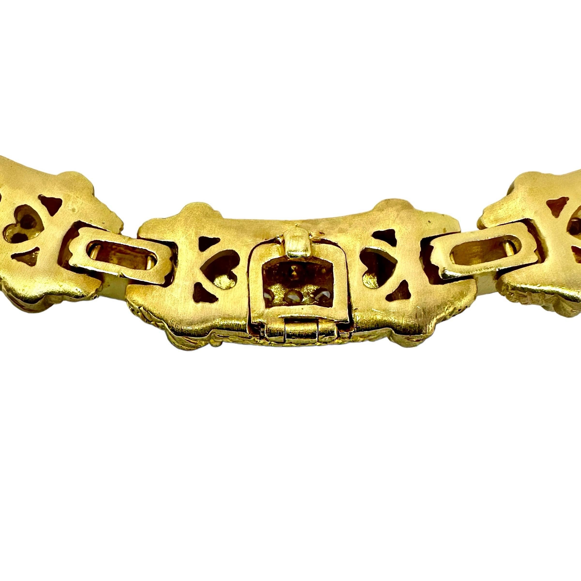 Tasteful and Elegant Judith Ripka Choker-Halskette aus 18 Karat Gelbgold und Diamanten (Brillantschliff)