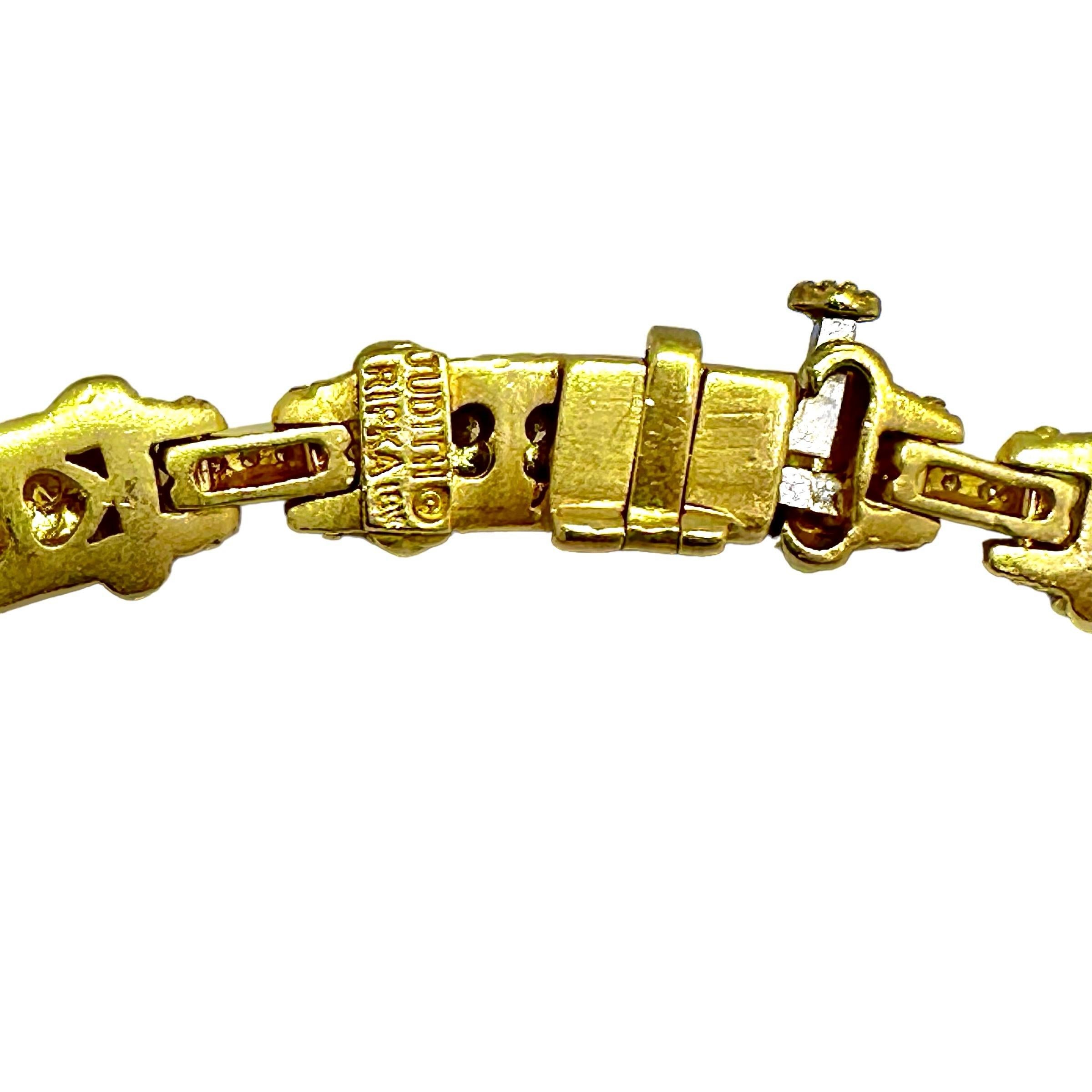 Tasteful and Elegant Judith Ripka Choker-Halskette aus 18 Karat Gelbgold und Diamanten Damen