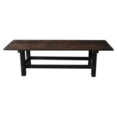 Tasteful antique Japanese wooden low table / 1868-1920 / side table