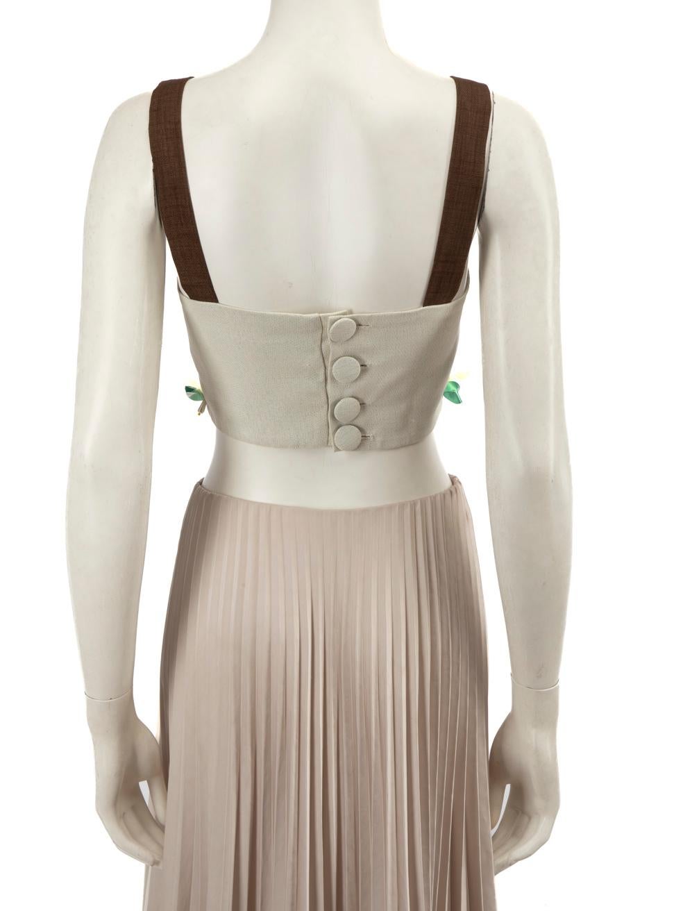 Beige Tata Naka - Bustier embelli beige, taille S en vente