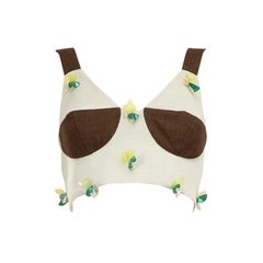 Tata Naka Beige Embellished Bustier Top Size S