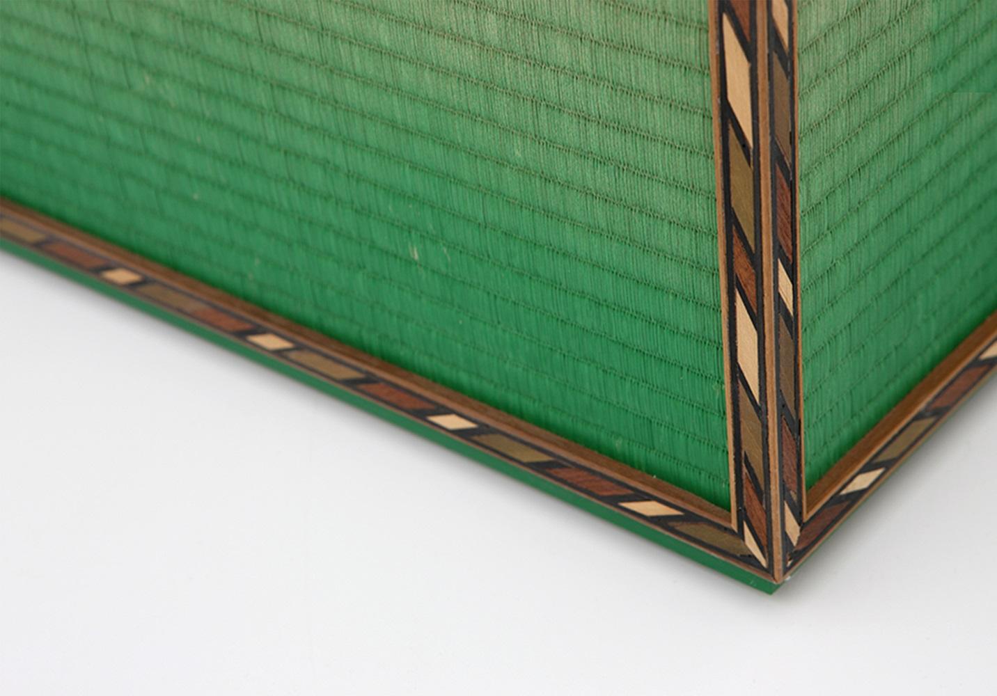 Lebanese Tatami Tables, Japanese Straw Weaving with Eastern Marquetry For Sale