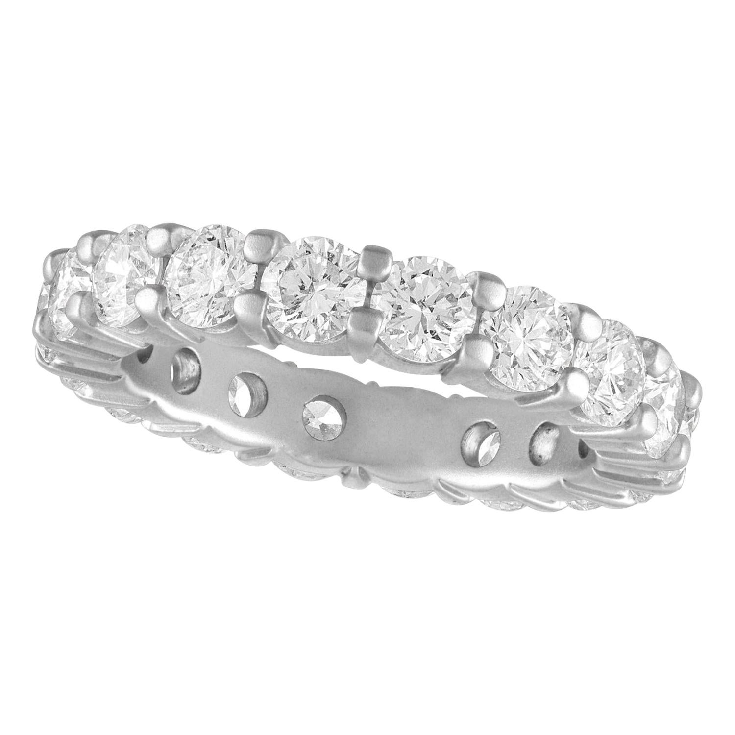 TATE Forever Matte Platinum Band 3.44 Carat Diamond Wedding Ring