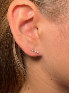 TATE Gleam 18 Karat Yellow Gold Earring .11 Carat Diamond Stud