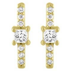 TATE Shine 18 Karat Yellow Gold Earrings .14 Carat Diamond Stud TATE Shine 18 Karat Yellow Gold Earrings .14 Carat Diamond Stud