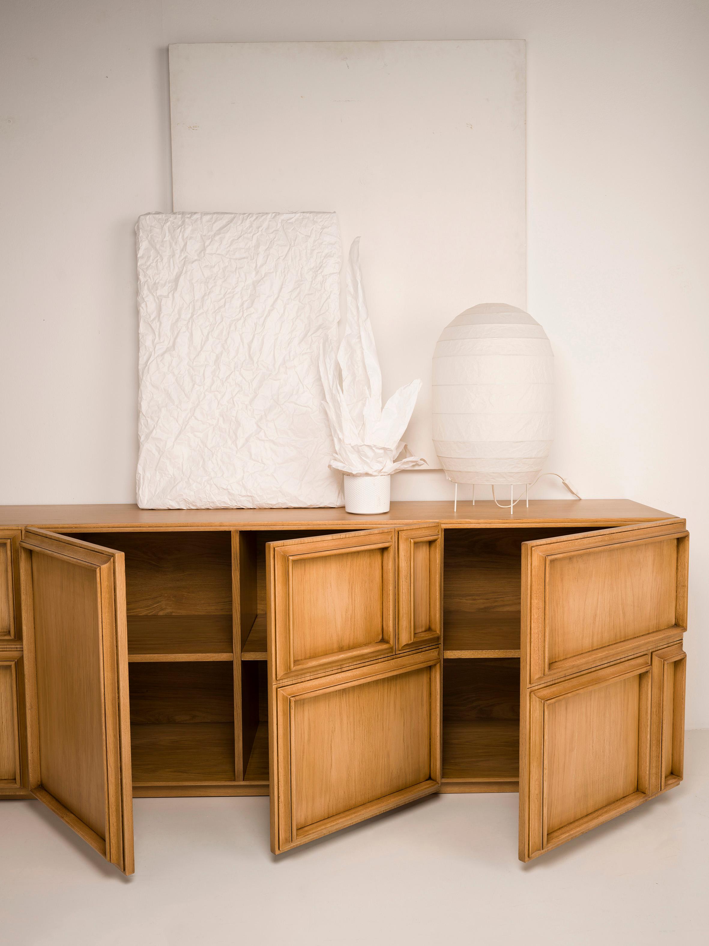 Post-Modern Tatel Oak Sideboard, Four Doors, by Lola Glamour For Sale