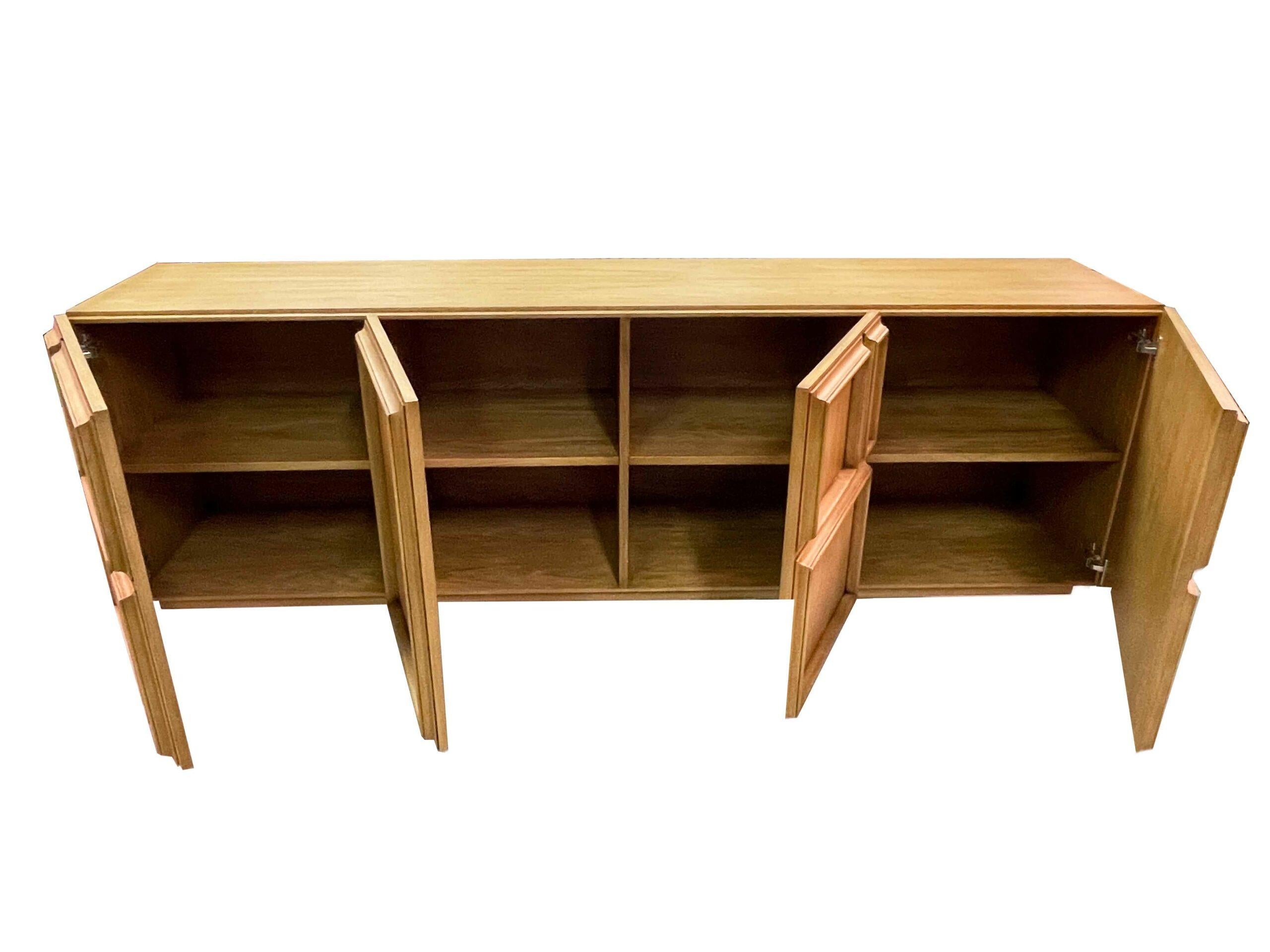 Tatel Oak Sideboard, Four Doors, by Lola Glamour In New Condition For Sale In Geneve, CH