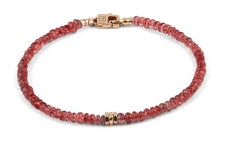 Tateossian Precious Stone Beaded Bracelet - Ruby & 18 Karat Gold