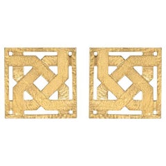 Tatev Earrings are handcrafted from 24ct gold plated bronze
