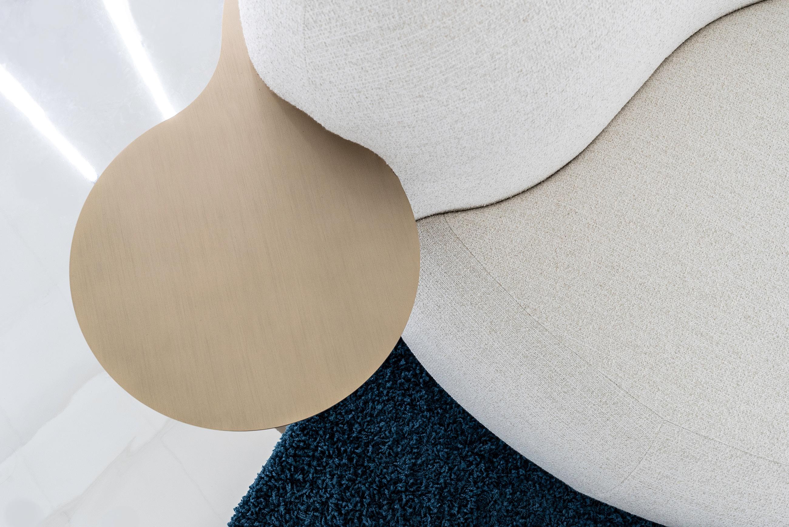 Italian Tateyama Contemporary Sofa in Fabric and Metal Trays