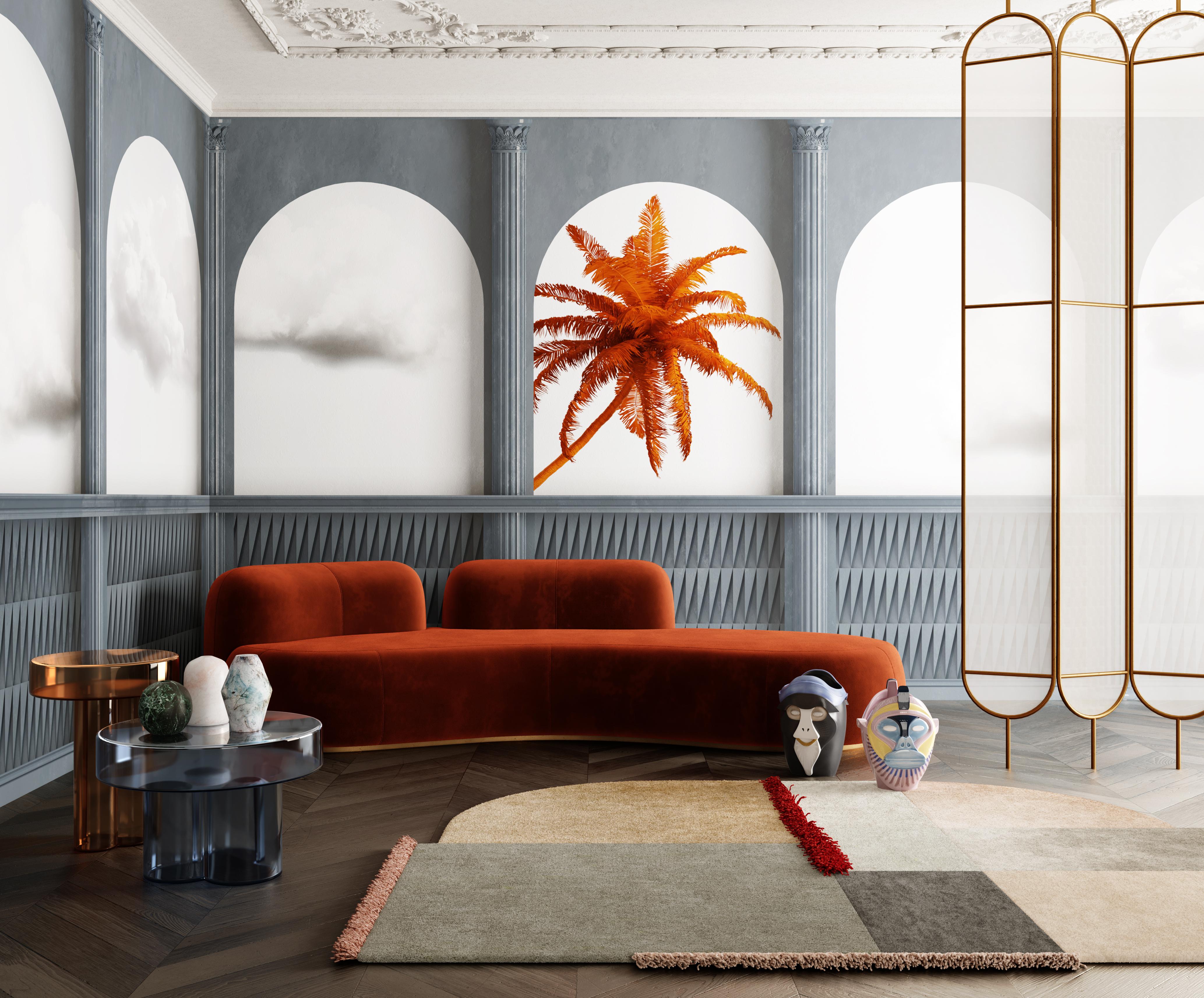 Tateyama XL Contemporary Sofa in Fabric For Sale 4