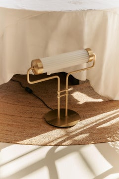 Tatì Satin Brass Table Lamp by Clara Viladecans
