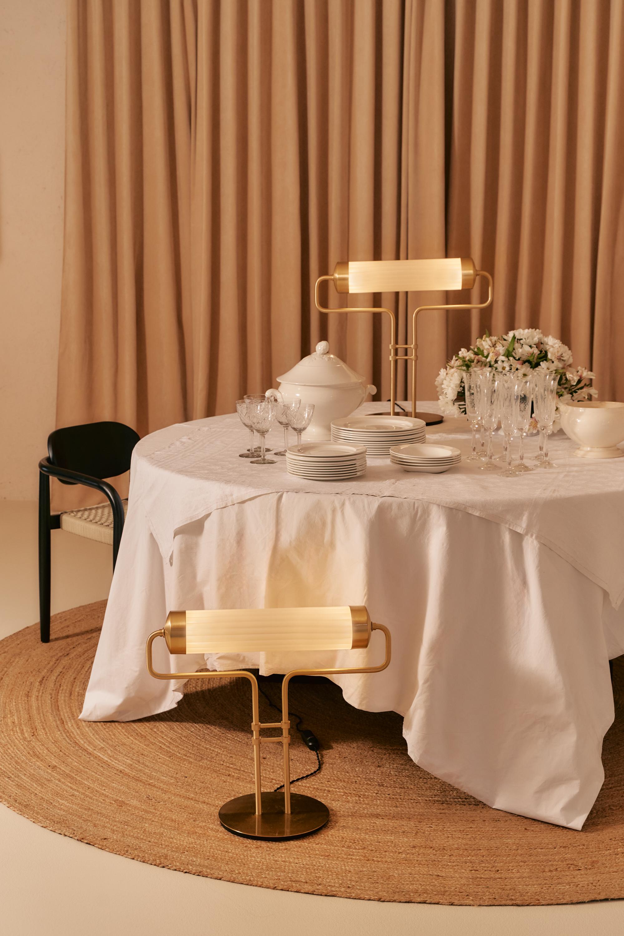 Other Tatì Satin Brass Table Lamp by Clara Viladecans For Sale