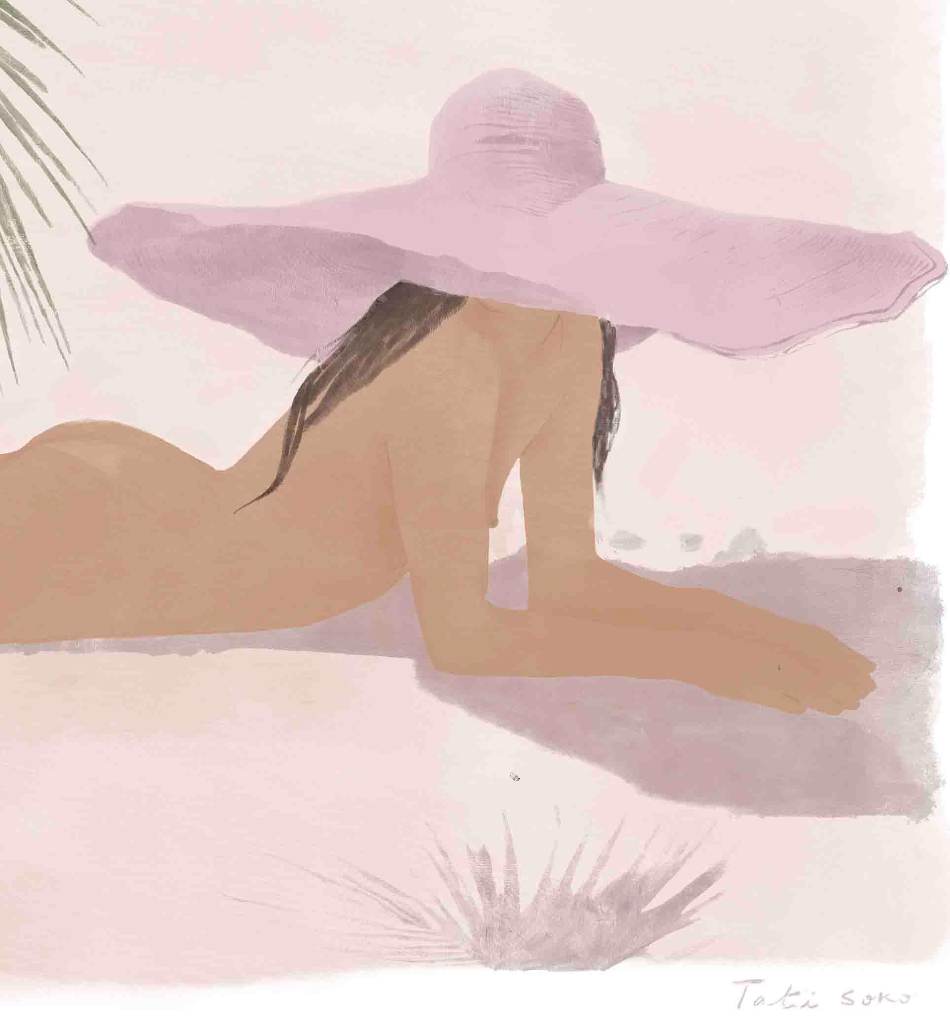 Girl from Ipanema - Limited Edition Print, 2020 - Beige Abstract Print by Tati Soko
