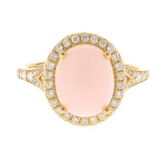 Tatiana 14K Yellow Gold Oval-Cut Pink Opal Ring