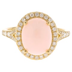 Tatiana 14K Yellow Gold Oval-Cut Pink Opal Ring
