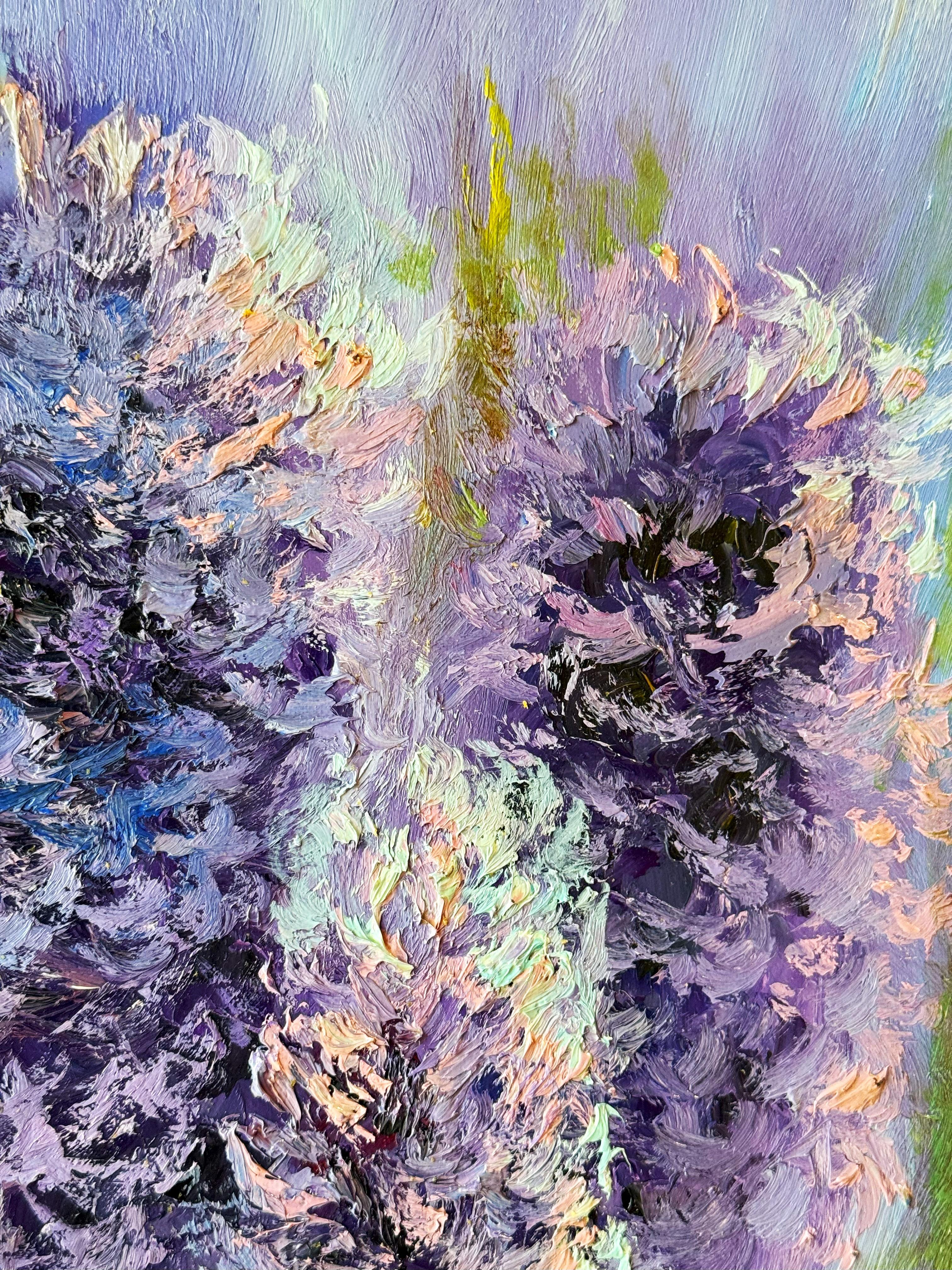 Lavender I - Gray Interior Painting by Tatiana Gagarina