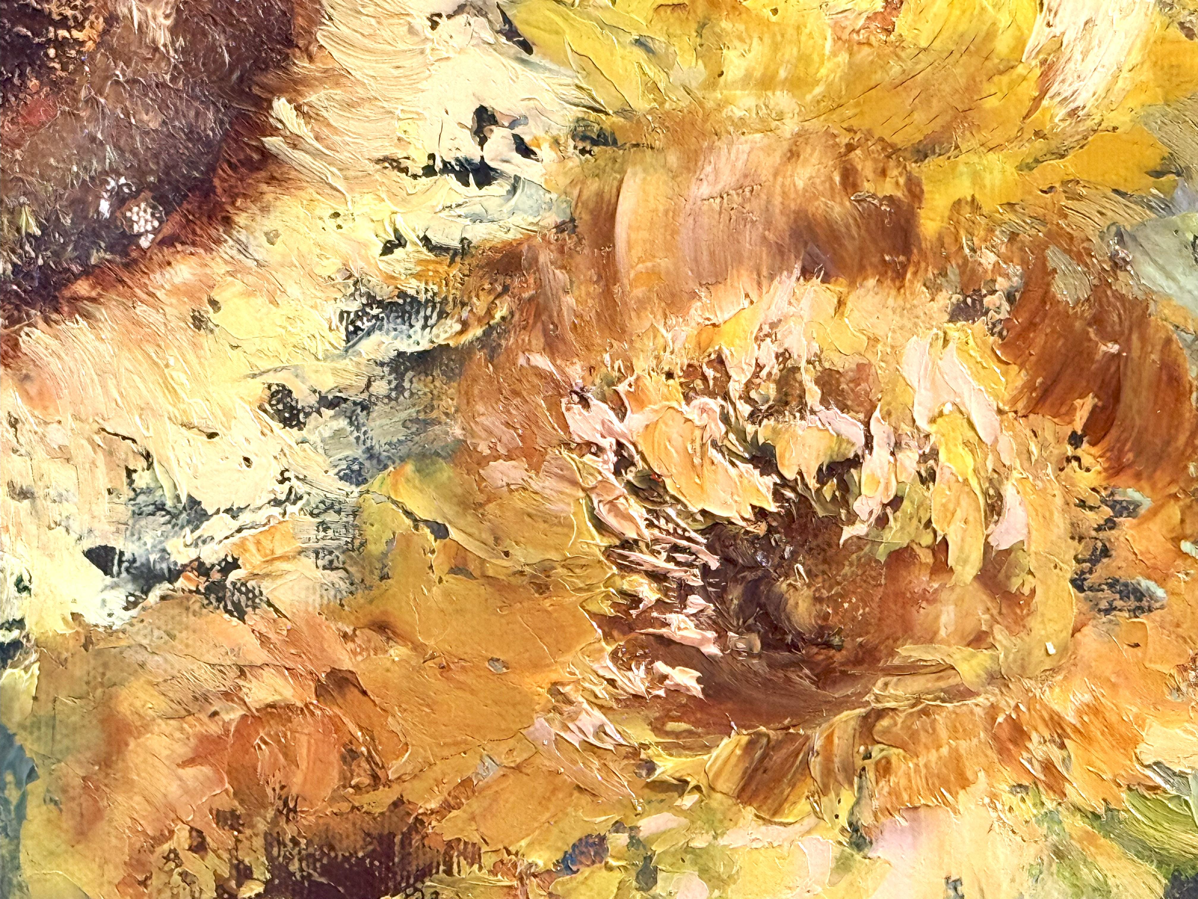 Sunflowers (Tournesols). Impressionism, floral oil painting - Impressionist Painting by Tatiana Gagarina