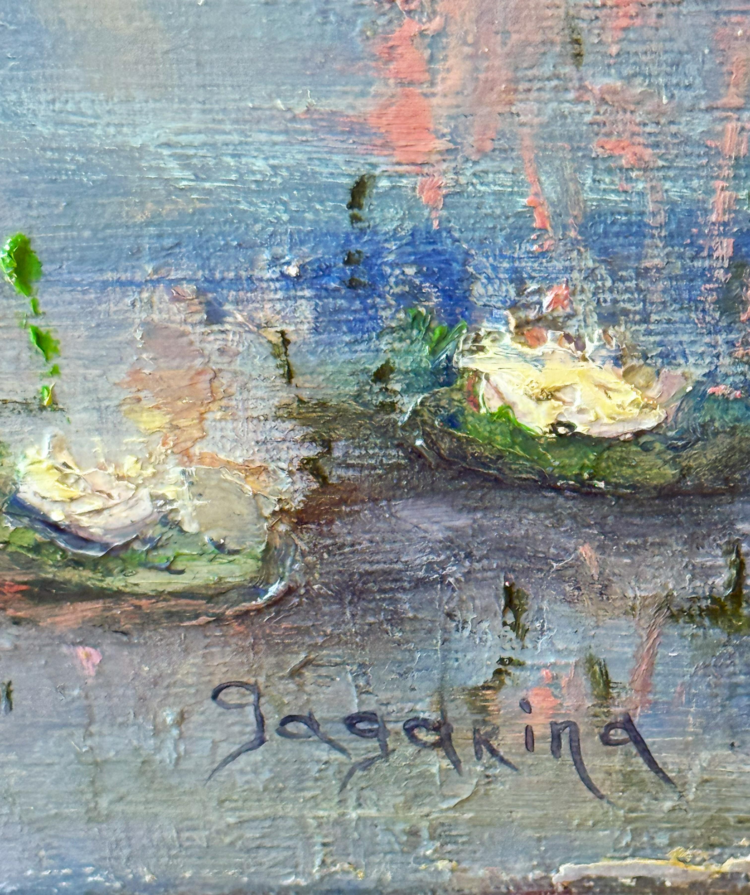 The pond I (Etang I) Landscape. Impressionism, oil paint 5