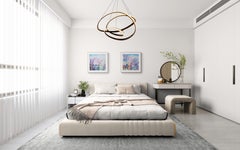 Un printemps sans limites. Peinture abstraite de taille moyenne, florale, couleurs douces, dyptique