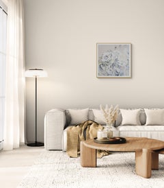 Calm Garden. Large abstract painting, pastel, soft colors